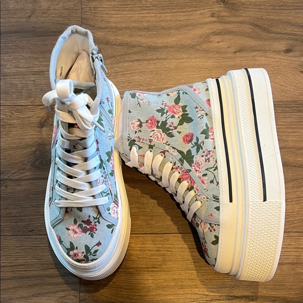Floral Platform Sneakers